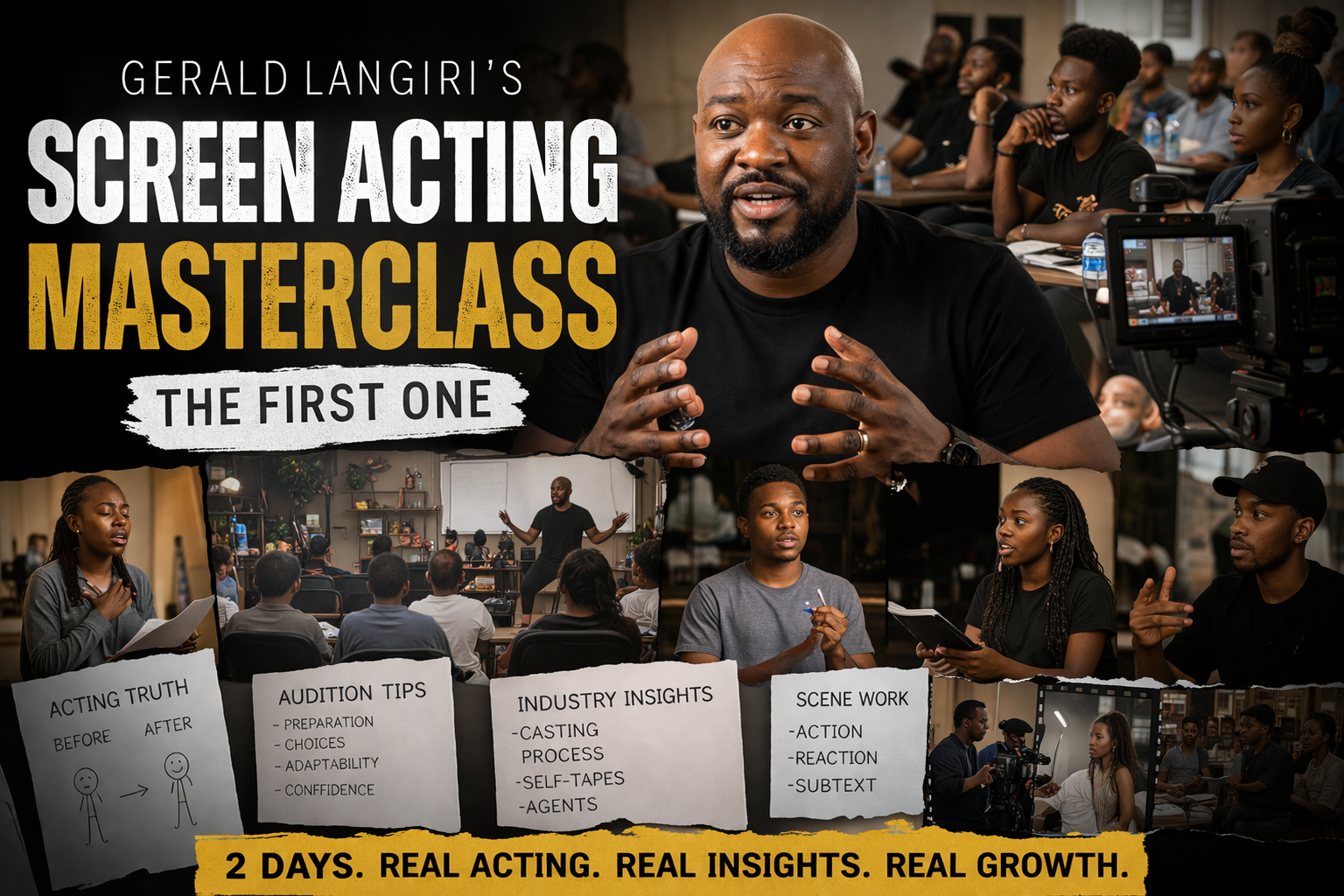 Screen Acting Masterclass: Inside Gerald Langiri’s First Intensive Training Experience