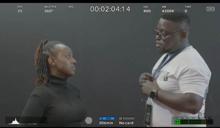 Gerald Langiri directing an actor